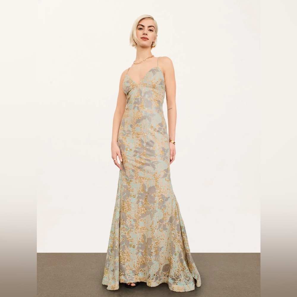 Donna Karan MULTI SEQUIN MERMAID GOWN
